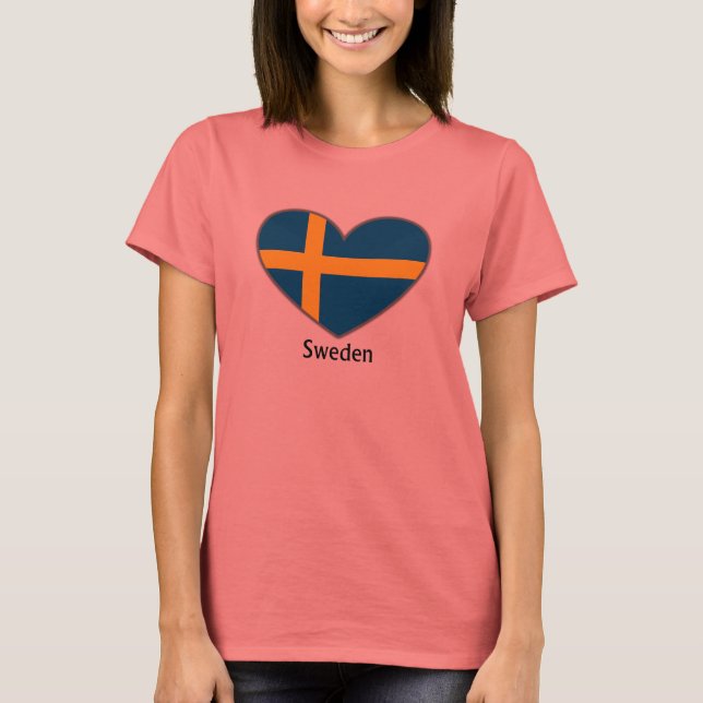 Camiseta Suecia en mi corazón (Anverso)