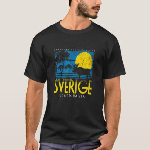 Camiseta Suecia Escandinavia Midsommar Retro Suecia