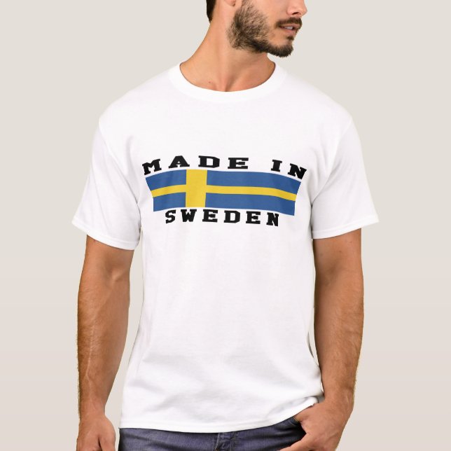 Camiseta Suecia hizo en diseños (Anverso)