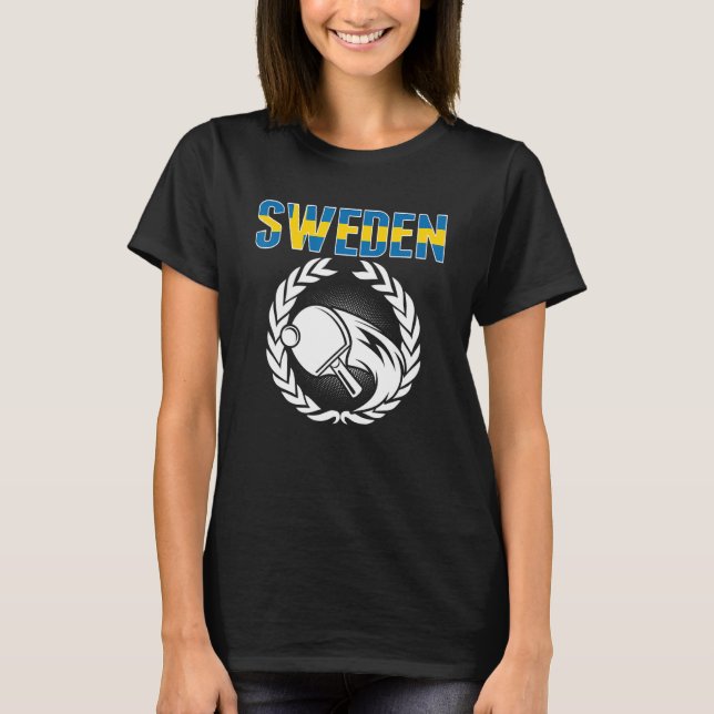 Camiseta Suecia Mesa de ping pong Tenis Sueco Ping Pong Tea (Anverso)