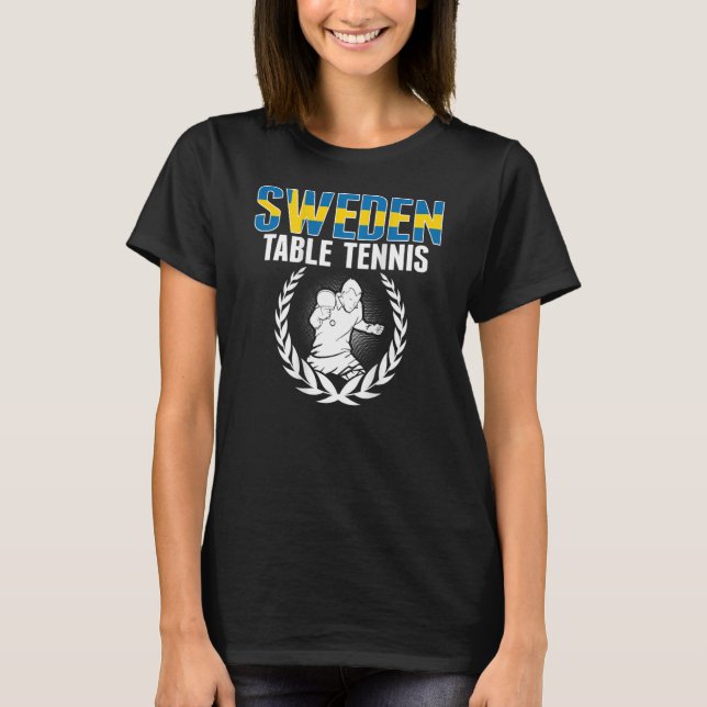 Camiseta Suecia Mesa de ping pong Tenis Sueco Ping Pong Tea (Anverso)