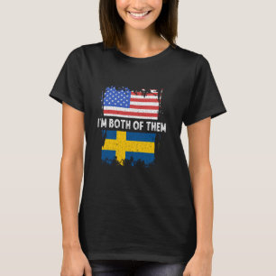 Camiseta Suecia Soy Los Dos De Ellos Estados Unidos Orgullo