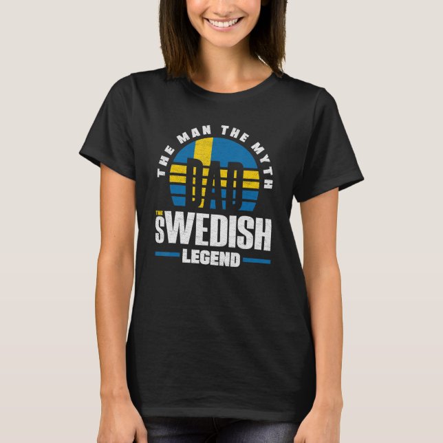 Camiseta Suecia Suecia Bandera Padre (Anverso)