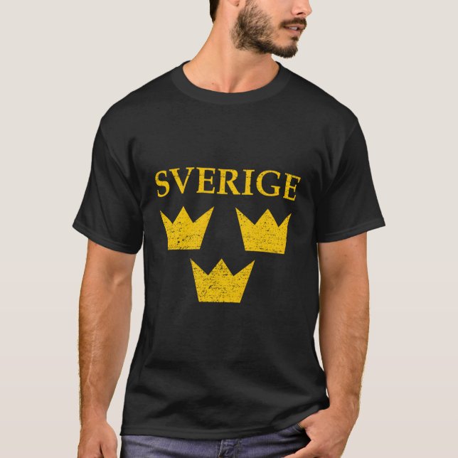 Camiseta Suecia Tres coronas de Sverige Tre Kronor (Anverso)