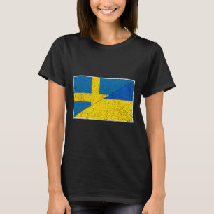Camiseta Suecia Ucrania Bandera Nacionalidad Sueca Ucranian