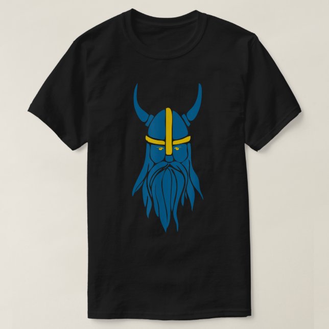 Camiseta Suecia Viendo Casco con Cuernos Escandinavi (Diseño del anverso)