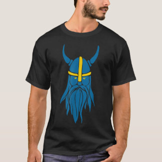 Camiseta Suecia Viendo Casco con Cuernos Escandinavi