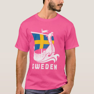 Camiseta Suecia Vikingo Sverige Bandera Sueca Orgullo Patri