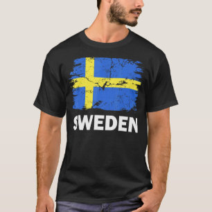 Camiseta Suecia Vintage Bandera Sueca Apoyo al Orgullo