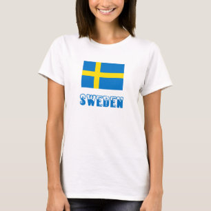 Camiseta Suecia y bandera sueca