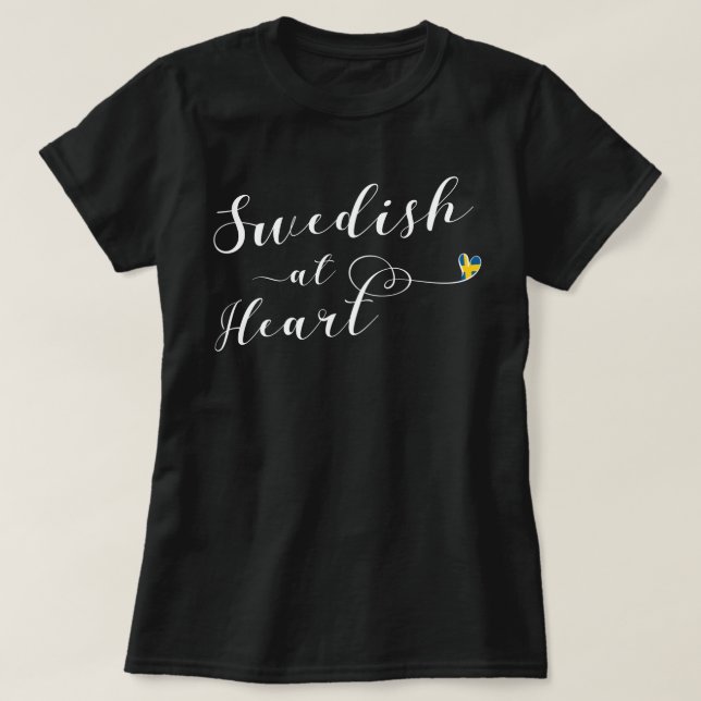 Camiseta Sueco en el corazón, Bandera de Suecia (Diseño del anverso)
