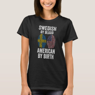 Camiseta Sueco por sangre estadounidense por nacimiento Sue