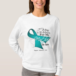 Camiseta Suegra - conciencia verde azulada de la cinta