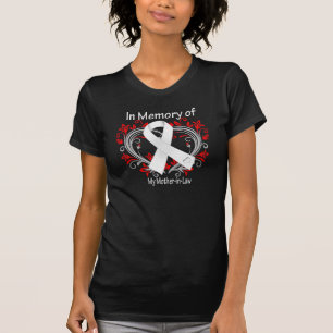 Camiseta Suegra - en corazón del cáncer de pulmón de la