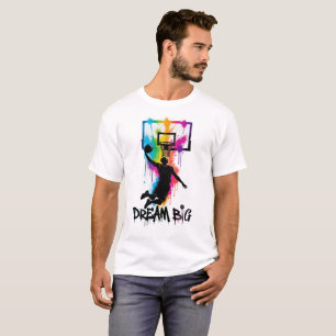 Camiseta Sueña a lo Grande Vibrante Clavada de Baloncesto
