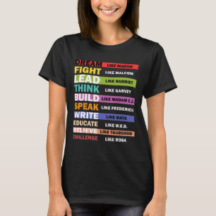 Camiseta Sueña como Martin Dirige como Harriet Historia Neg