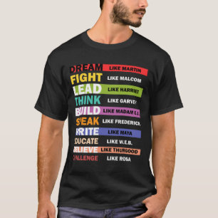 Camiseta Sueña como Martin Dirige como Harriet Historia Neg