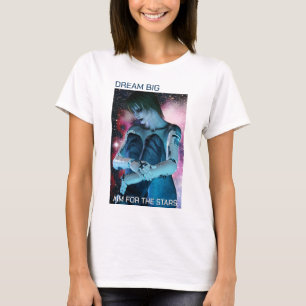 Camiseta Sueña en grande. Apunta a las estrellas. Mujer bon