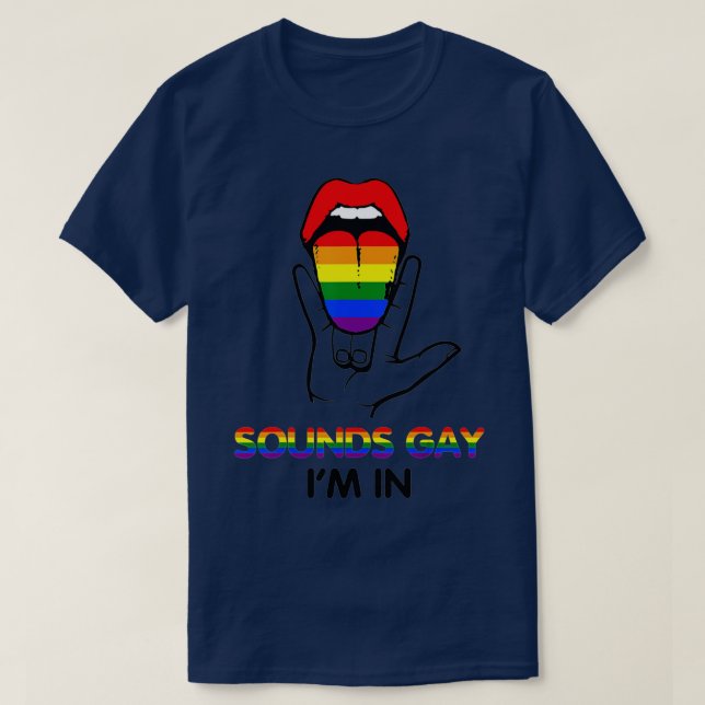 Camiseta Suena Gay Con Bandera Arcoiris Por Mes De Orgullo (Diseño del anverso)