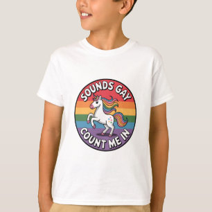 Camiseta Suena Gay Cuenta Conmigo Bandera de Arcoíris Unico