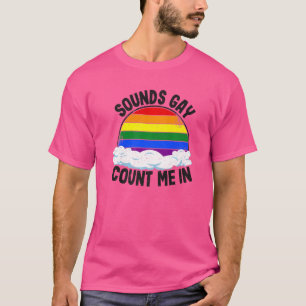 Camiseta Suena Gay Cuenta Conmigo Bandera del Arcoíris Igua