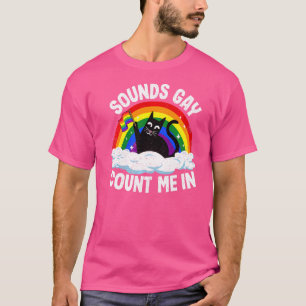 Camiseta Suena gay cuéntame en gato bandera arcoíris Lgbt g