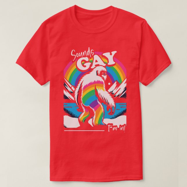 Camiseta Suena Gay En Colores Orgullosos (Diseño del anverso)