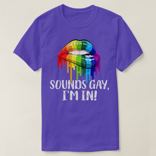 Camiseta Suena Gay En El Orgullo Gracioso De La Bandera LGB (Diseño del anverso)