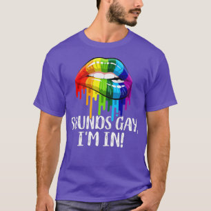 Camiseta Suena Gay En El Orgullo Gracioso De La Bandera LGB