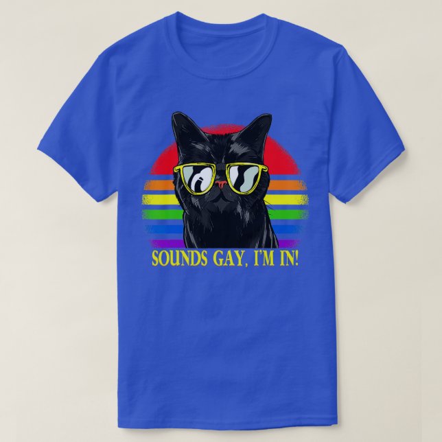 Camiseta Suena Gay En Mes Del Orgullo Gato LGBT (Diseño del anverso)