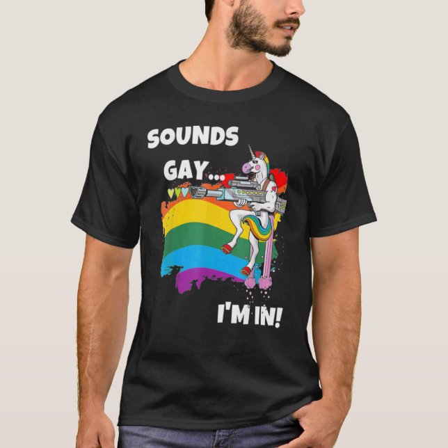Camiseta Suena gay estoy en el mes del Orgullo Lgbt (Anverso)