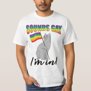 Camiseta Suena gay, estoy en gato