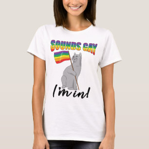 Camiseta Suena gay, estoy en gato