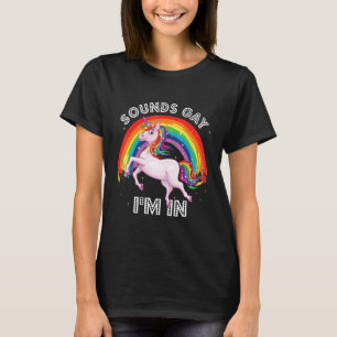 Camiseta Suena gay, estoy en Lesbia del orgullo arcoiris de