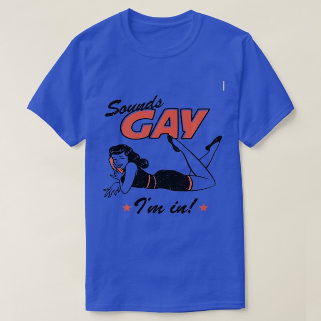 Camiseta Suena gay estoy en Orgullo Gay comunidad Guay rang (Diseño del anverso)