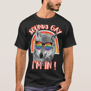 Camiseta Suena gay estoy en Wolf Rainbow Sunganteojos Lgbt