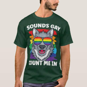 Camiseta Suena Gay Orgullo Lobo Bandera Arcoiris Comunidad