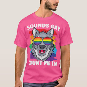 Camiseta Suena Gay Orgullo Lobo Bandera Arcoiris Comunidad