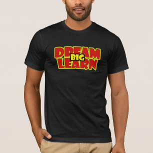 Camiseta Sueña Grande Aprende Grande – Cita de Tipografía M