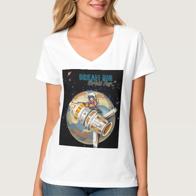 CAMISETA SUEÑA GRANDE ORBITA LEJOS (Anverso)