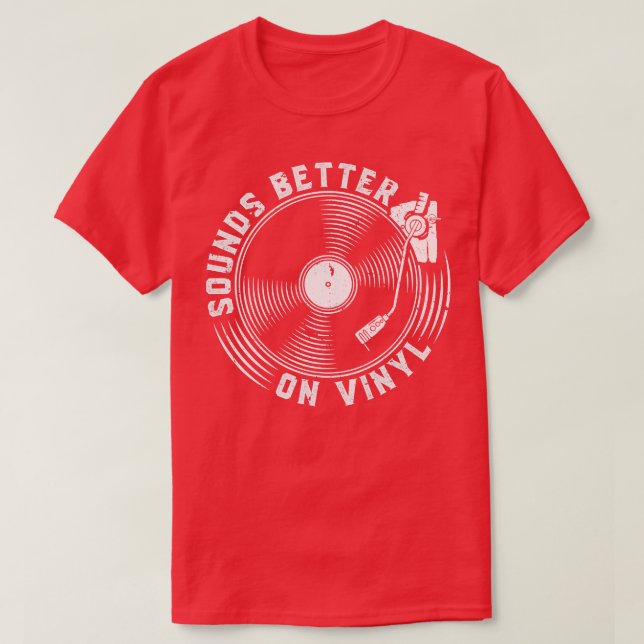 Camiseta Suena Mejor En Los Registros De Vinyl (Diseño del anverso)
