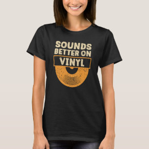 Camiseta Suena Mejor En Música De Tocadiscos De Vinilo  3