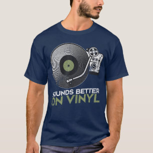 Camiseta Suena Mejor En Vinilo Tocadiscos De Vinilo Retro