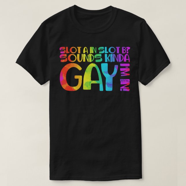 Camiseta Suena un poco gay (Diseño del anverso)