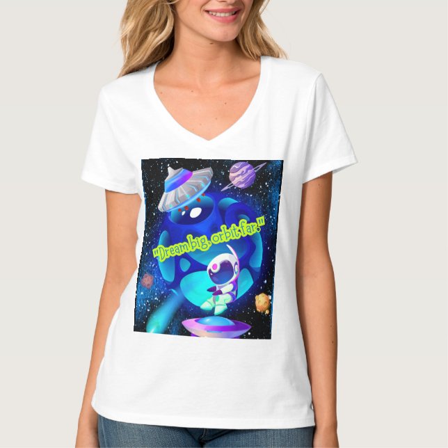 CAMISETA SUEÑANDO ÓRBITA LEJOS  (Anverso)