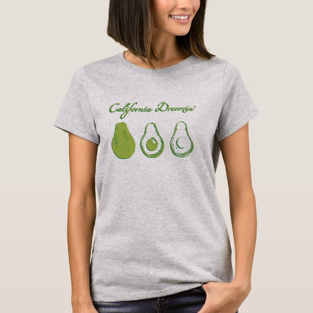 Camiseta Sueño aguacate - Verde y gris (Anverso)