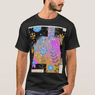 Camiseta Sueño azul brillante y dorado: susurro de luz