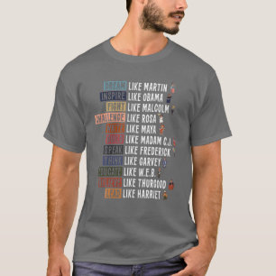 Camiseta Sueño como Martin Inspire como Obama, historia neg