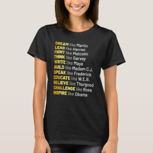 Camiseta Sueño Como Martin Lead Como Harriet Black History