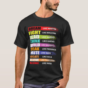 Camiseta Sueño Como Martin Lead Como Harriet Black History